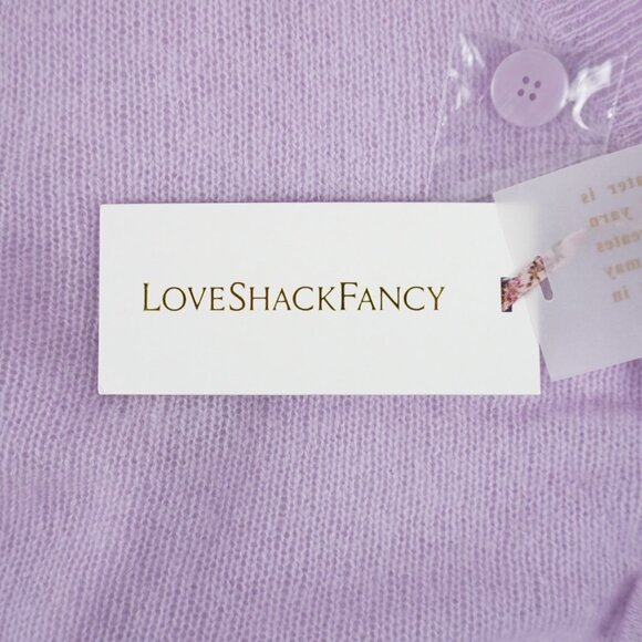 LoveShackFancy Luisella Cashmere Cardigan In Clouded Rose Women's Size XS - NWT - Picture 8 of 9